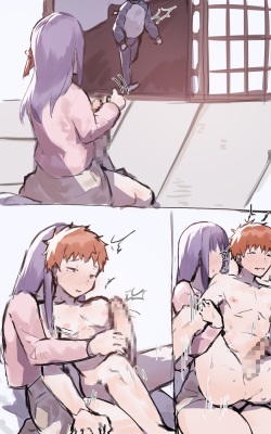 Saber, Rin, Sakura and Rider tops Shirou page 3