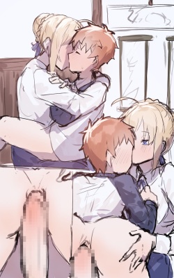 Saber, Rin, Sakura and Rider tops Shirou page 5