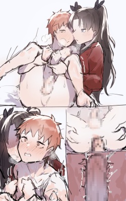 Saber, Rin, Sakura and Rider tops Shirou page 7
