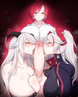 Futanari Boss Threesome