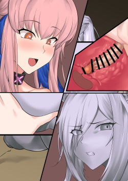 [MEGAねぇ] Arknights Schwarz (artificial gelation) &amp; Ceylon (futanari transformation) page 4