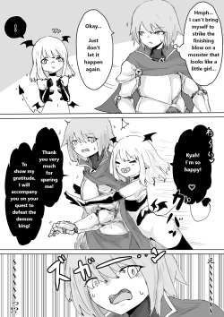 [Permission (Dendou Monaka)] Succubus no Daibouken ~Yuusha-sama no Nakama ni Natta Furi shite Hime-sama to no Shoya ni Muriyari Ochinchin Netochatta Ohanashi~ [English] page 3